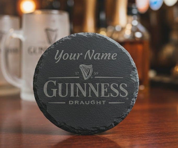 Personalised Guinness Slate Coaster — view 5